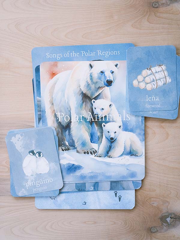 The cover page of Acorn School's polar animals curriculum.